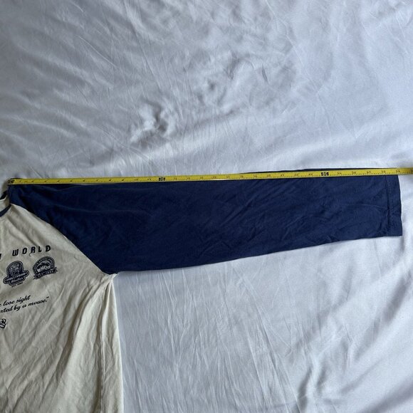 Disney Parks WALT DISNEY WORLD 3/4 Raglan Sleeve Baseball Jersey T-Shirt Blue M - Picture 8 of 10